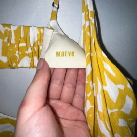 Anthropologie Maeve Brittany Goldenrod Midi Dress - Size 14 - Picture 11 of 11